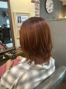 ベレッタ 枚方店(veretta.) ブリーチなしオレンジカラー 担当:ばば /イエベ春/イエベ秋