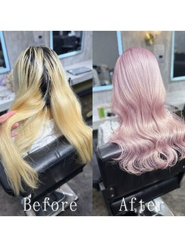 ホワイトピンク#シールエクステ#韓国#ヨシンモリ#ブリーチ#神戸