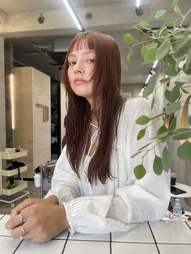 ソルトウォーター(SALT WATER) オレンジブラウン/ロングレイヤー/似合わせカット/恵比寿/代官山