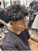 スパイキーショート×ピンパーマ