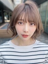 クーエフー 表参道(coo et fuu)&nbsp;小顔レイヤーボブ◎透明感グレージュ×外ハネくびれボブ