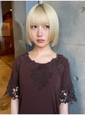 ハイトーン/ダブルライン/切りっぱなしボブ