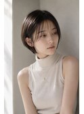 大人可愛いコンパクトショート×シースルーバング
