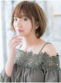 ■くすみピンク前下がりスリークボブ105-8★上尾20代30代40代