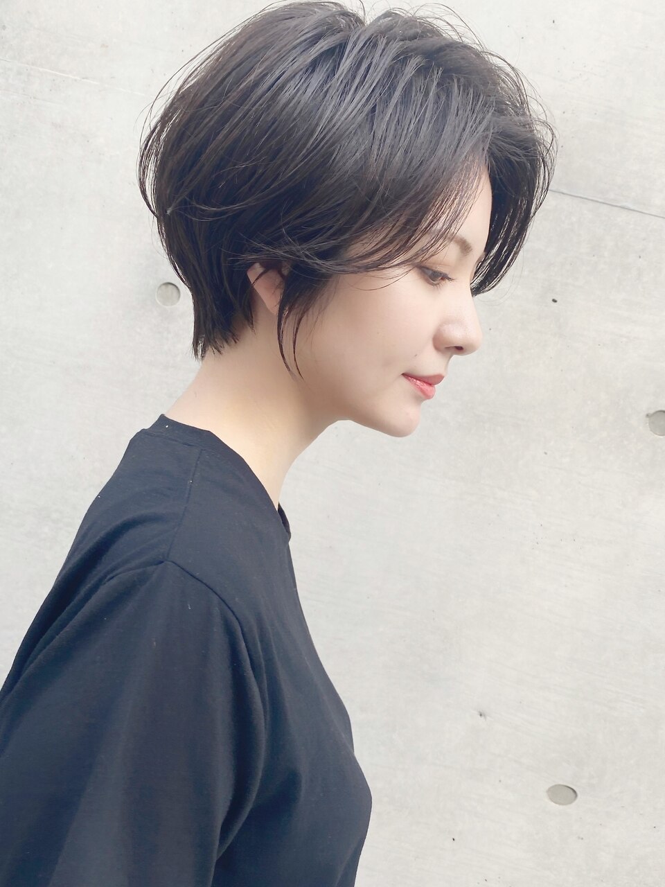 可愛い前髪ありのひし形耳掛け/20代/30代/40代/白髪染め/ボブ