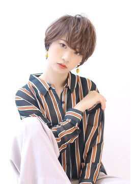 オーロ 宝塚店(ORO) オリーブカラーハイライトカラー小顔くすみカラーくびれショート