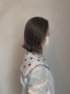 トップヘアーヒルズ 安城(TOP HAIR HILLS) 外ハネボブ/ニュアンスカラー/グレーベージュ