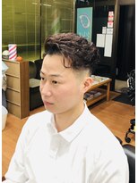 ワイズヘアーサカモト(Y’s hair sakamoto) アップバングパーマヘアー