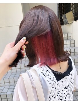 フラム 渋谷(flamme) インナーカラー◇カシスピンク◇