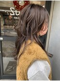 大人かわいい☆小顔見せ♪ひし形ネオウルフ×グレージュ