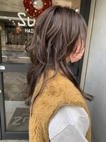 スイート ヘアデザイン(Suite HAIR DESIGN) 大人かわいい☆小顔見せ♪ひし形ネオウルフ×グレージュ