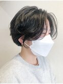 素髪×パーマショート