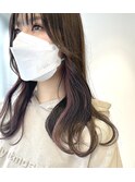パープルピンクインナーカラー