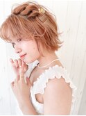 【racic】編み込みアレンジ×耳掛けショート 20代/30代