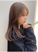 大人可愛い20代30代40代小顔レイヤー×ショコラベージュ