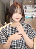 フェイスフレーミングでふわっと可愛いボブ