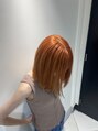 アース 銀座店(HAIR&MAKE EARTH)&nbsp;トレンドの暖色オレンジカラーをのせてみました♪カラーもお任せ