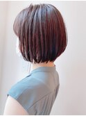 【Say.福岡】伸ばしかけショート×ラベンダーベージュ×艶カラー