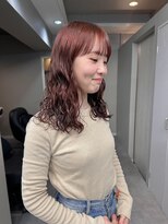 リブロ(LiBro)&nbsp;チェリーレッドテラコッタアプリコットオレンジ胸上こなれミディ