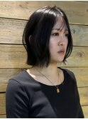 【 切りっぱなしボブ × ダークアッシュグレー 】浅野美紀