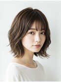アッシュベージュ×外ハネボブ
