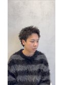スパイキーショート×ピンパーマ