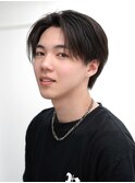メンズナチュラルシースルーセンターパート