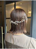 お呼ばれヘア〇タイトボブアレンジ