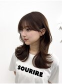 くびれミディ/トレンド韓国ヘア/くびれ巻き/レイヤーカット