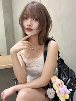 ロンドメリア 天神大名店(Lond Melia)&nbsp;小顔に見せるミディアムヘア/韓国ヘア/ダブルカラー