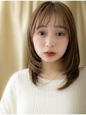細めハイライト前下がりレイヤーカットA3上尾20代30代
