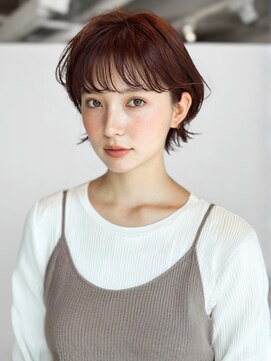 ベルフェミンキルン(Belle femin kilun) ショートカット レッドブラウン 艶髪 ブリーチなしダブルカラー