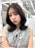 大人かわいいくびれミディアム くすみブラウン【肥田亜沙美】