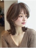 ミディアムレイヤー×白髪ぼかしカラー30代40代50代60代