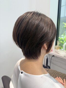 メモリーズ 水天宮前店(Memories) 小顔ショートボブカラー大人ショートボブひし形ショートカット
