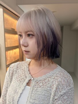 サンク 原宿 表参道(cinq) ラベンダーエンドカラーのレイヤーボブ*