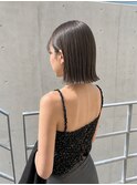 髪質改善縮毛矯正くびれレイヤー切りっぱなしボブ
