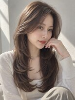 ノア 三宮店(NOA)&nbsp;【NOA】韓国風ロングレイヤー×顔まわりレイヤー×くびれ巻き