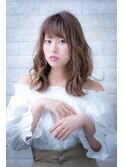 大人かわいいクラシカルボルドーフェザーロング小顔厚めバング