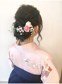 卒業式　ヘアセット　横浜　袴着付　生花　12