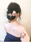 卒業式　ヘアセット　横浜　袴着付　生花　103