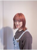オレンジ×ピンク