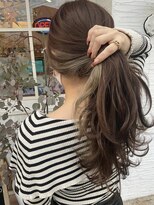 ヘアーエポック(hair epoque)&nbsp;グレージュハイライト　ケアブリーチ/インナーカラー シルバー