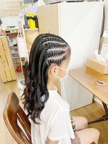 ロカット サロン(Roquat Salon) キッズコーンロウ【ヘアセット/立川/浴衣/立川/エクステ】