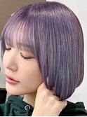 ラベンダーバイオレット新宿駅/切りっぱなしボブ/エアリーロング