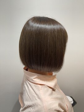 ネウィ ジャム 町田(newi JAM) ワンレンボブ前下がりショート内巻きワンカール鎖骨ミディアム