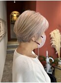 30代40代50代与野/アシンメトリーボブ/ナチュラルハイライト