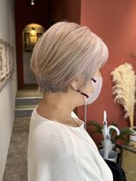 アンユヘアー 与野駅前店(unu.hair) 30代40代50代与野/アシンメトリーボブ/ナチュラルハイライト