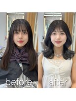 アフロートリノ(AFLOAT Leino)&nbsp;2wayバング 韓国前髪 レイヤーカットくびれヘア 顔周り 銀座