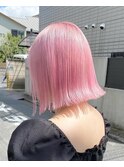 ブリーチダブルカラーホワイトカラーインナーカラー裾カラー艶髪
